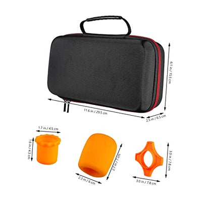 Microphone Storage Case Bag with Dual-sided Mesh Pocket