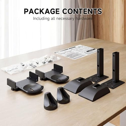 XINLEI 2PC Speaker Wall Mount Bookshelf Speaker Stand Surrounding Sound Bracket Swivel & Tilt for Living Room, Studio Monitor Hold Up to 55 Lbs SPM201