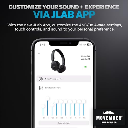 JLab, Go Lux ANC, On Ear Headphones, Active Noise Cancelling, Bluetooth, Graphite - color: Graphite