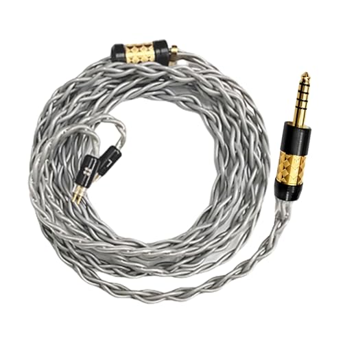 8Core Upgrades Earphone Cable 0.78mm 2 Pin Silver Plateds Coppers for Enhanceds Sound and Durability