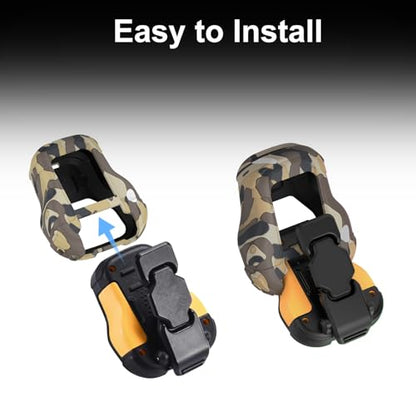 CYBERGUYS Silicone Case for DEWALT Wearable Bluetooth Speaker, Desert Camo | Durable Shock-Proof Non-Slip Protective Cover for DEWALT Mini Speaker, Lanyard, Small Lightweight, Easy-to-Install Sleeve - color: Desert Camo