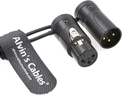 Alvin's Cables Low-Profile 3 Pin XLR Male to Female Cable Original Connector Balanced Microphone Audio Cord Sommer SOD-14 - size: 12 inches