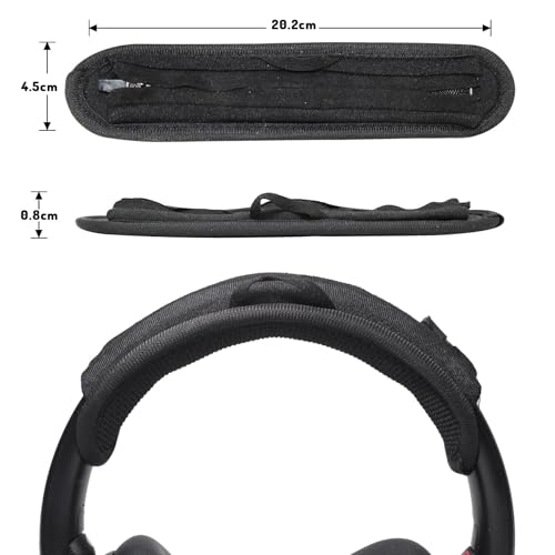 Adhiper Universal Headband Cushion Cover for BERIBES, KVIDIO, Picun, Wentronic, DOQAUS, RORSOU, 1Mii, RUNOLIM Headphones, 6mm Thick Soft Cover for Pressure Relief & Anti-Peeling, with Hanging Loop