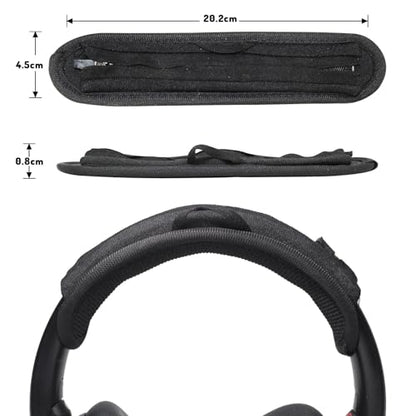 Adhiper Universal Headband Cushion Cover for BERIBES, KVIDIO, Picun, Wentronic, DOQAUS, RORSOU, 1Mii, RUNOLIM Headphones, 6mm Thick Soft Cover for Pressure Relief & Anti-Peeling, with Hanging Loop
