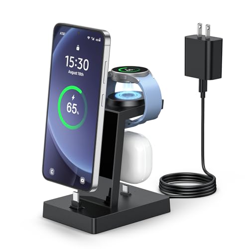 NANAMI 30W USB C 3 in 1 Charging Station for Samsung Devices | Android Devices Charging Station for Galaxy S26/S25/A37/A57/Z Flip8/Fold8, Galaxy Watch 8/7/6, Buds Pro, Not for Apple Watch