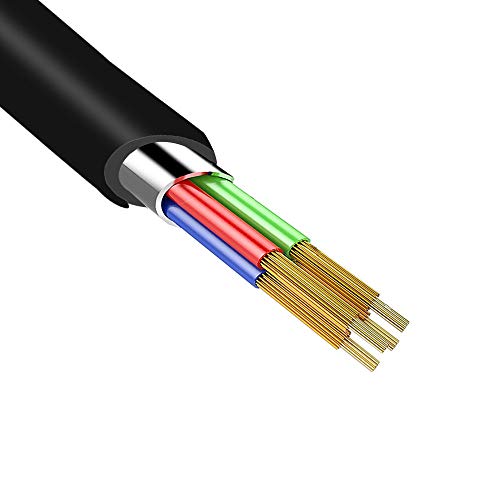 QC3 Replacement Audio Cable Cord for Bose Quietcomfort 3 QC3 Headphone with Inline Mic Volume Control 1.4 Meters 3.5mm to 2.5 mm Cable for iOS Android System (Built-in Microphone)