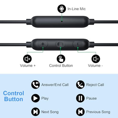 ACANDYA Wired Earbuds 3.5mm Jack Over Ear Headphones with Mic for iPod/iPad | Noise Canceling 3.5mm Earphones Airplane School Students Headset for iPhone/Samsung Phone Computer Laptop MP3 Tablets