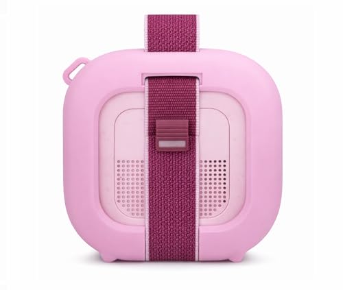 alltravel Silicone Cover for Bose New SoundLink Micro Portable Bluetooth Speaker (2nd Gen) with Neck Lanyard (Petal Pink) - color: Petal Pink