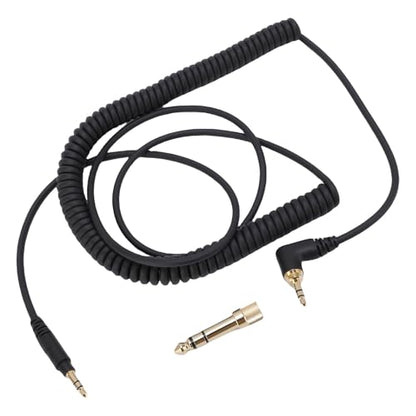 Headphone Extension Spring Cable, Secure Connection, Lossless Sound Quality, No Tangling, for DJ1200 Headphone, Extend Up to 3.3meter for DJ Booths, Studios or Home Use