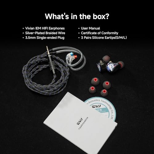 CVJ Vivian IEM for Music Gaming, 3.5mm Jack, Deep Bass Wired Earbuds - color: Vivian Character, style: no Mic