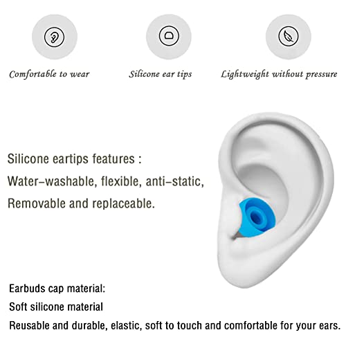Silicone Earbud Tips Replacement Eartips Earbuds Cap Eartips Tips Compatible with Powerbeats 1/2/3 Wireless Beats by Dre Headphones,4 Pairs Ear Bud Tips - color: Electric Blue