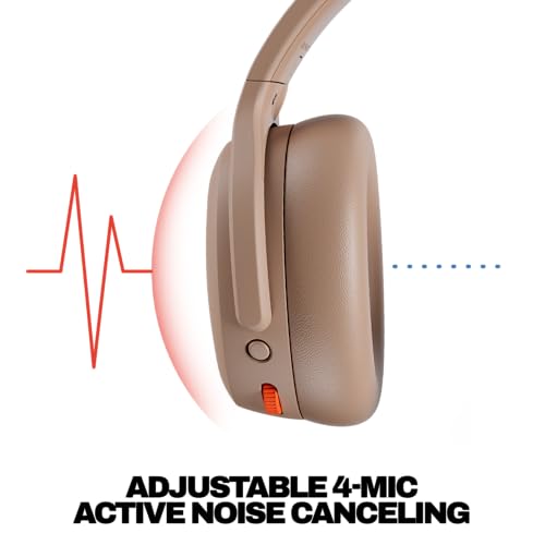 Skullcandy Crusher ANC 2 Noise Cancelling Wireless Headphones - Primer | Multi-Sensory Crusher Bass, Over-Ear Fit, Bluetooth, 60 Hours Battery, Working Out, Gym, Travel, Studying, Music, Gaming - color: Primer