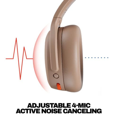 Skullcandy Crusher ANC 2 Noise Cancelling Wireless Headphones - Primer | Multi-Sensory Crusher Bass, Over-Ear Fit, Bluetooth, 60 Hours Battery, Working Out, Gym, Travel, Studying, Music, Gaming - color: Primer