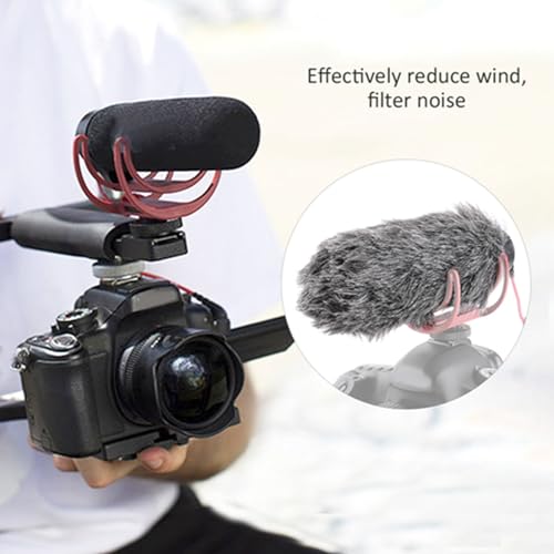 Windscreen Muff, Microphone Windshield, Furry Microphone Windscreen for VideoMic GO Outdoor Recorder
