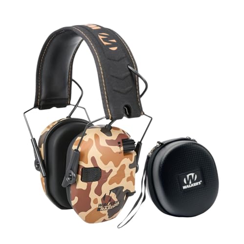 Walker's Razor Slim Electronic Earmuffs | Protective Case - color: Duck Camo