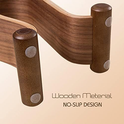 Wood Headphone Stand, Headphone Holder Wood Headset Stand Compatible for Sony, Bose, Shure, Jabra, JBL, AKG Gaming Headphones Display et. (Walnut) - color: Walnut