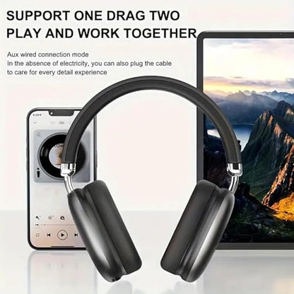 Wireless Bluetooth Active Noise Cancelling Over-Ear Headphones with Microphones, 42 Hours Playtime, HiFi Audio Adjustable Headphones for Samsung/Android/iPhone