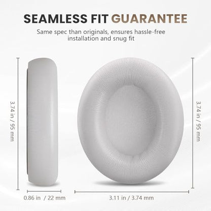 Studio Pro Headphone Ear Pads, Replacement Earpads/Cushions for Beats Studio Pro, with Premium Protein Leather, Resilient Memory Foam, Added Thickness - color: Sandstone