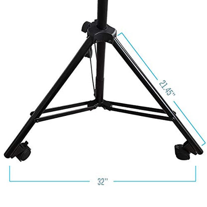AxcessAbles Heavy Duty Microphone Boom Stand with Weighted Tripod Base | 80-inch Height Overhead Mic Stand | 96 Inch Boom Arm Stand | Shotgun Video Mic Stand | All Metal, No Plastic Parts - size: Tripod with Wheels