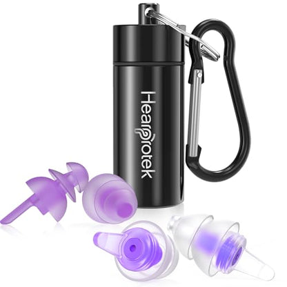 Hearprotek Ear Plugs for Sleeping, 2 Pairs 30dB & 32dB Silicone Earplugs