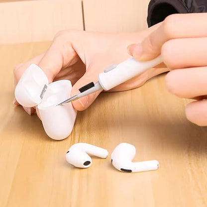 Cleaning Kits for Airpods Pro 1 2 3 Multi-Function Cleaner Pen Soft Brush for Bluetooth Earphones Case Cleaning Tools for iPhone 16 15 Pro Max Lego Camera Lens (White).