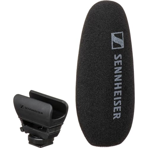 Sennheiser MKE 600 Shotgun Microphone Bundled with Universal Shockmount + 20-Feet XLR Microphone Cable + Microfiber Cleaning Cloth (4 Items)