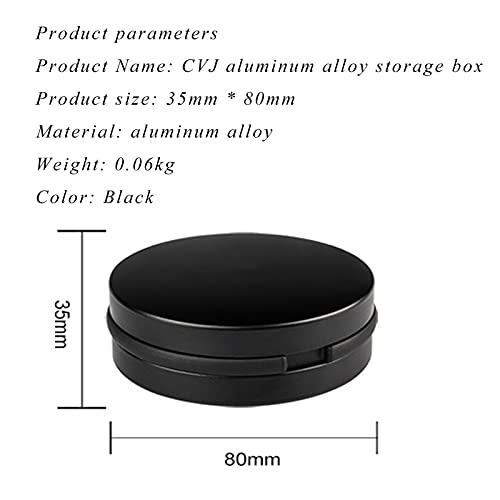 Earbuds IEMs Case,Mini Portable Earphone Case, Waterproof Aluminum Alloy Housing Headphone Case for Travel, Protective, Dust Proof, Water Resistant, Lightweight Universal Carrying, Bag（Black