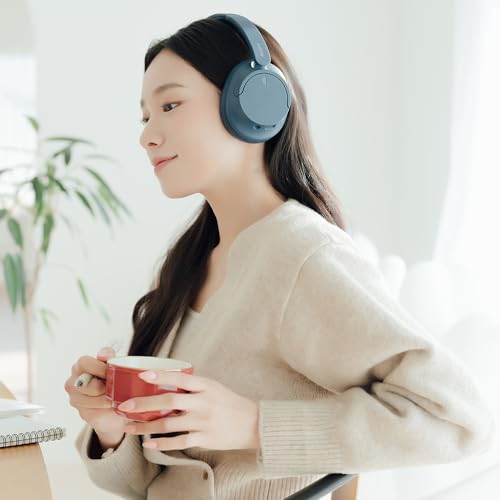 Sony WH-CH720NL Noise Canceling Wireless Bluetooth Headphones - Built-in Microphone - up to 35 Hours Battery Life and Quick Charge - Navy Blue - color: Blue