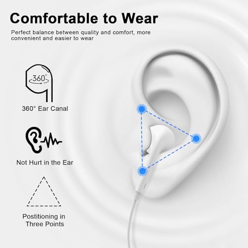 Apple MFi Certified iPhone Headphones Wired with Lightning Connector 2 Pack | Wired In-Ear Earphones/Earbuds iPhone, Support Control Music/Phone Calls/Volume, Compatible with iPhone 14 13 12 11 Pro Max - color: LWhite