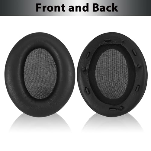 Adhiper XM3 Replacement Ear Pads for Sony WH-1000XM3 Headphones - Black | Soft Protein Leather & High-Density Memory Foam Earpads for Sony WH1000XM3, with Buckle & Install Tool, Easy to Install