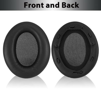 Adhiper XM3 Replacement Ear Pads for Sony WH-1000XM3 Headphones - Black | Soft Protein Leather & High-Density Memory Foam Earpads for Sony WH1000XM3, with Buckle & Install Tool, Easy to Install