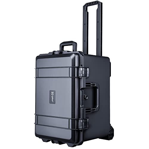 Lykus HC-5230 Hard Case with Wheels and Foam, Inner Size 19.09*12.68*12.6in | IP67 Waterproof, Pluckable Foam, Suitable for Cameras, Lenses, Electronic Equipment and More - size: HC-5230: 22.83x16.54x15.35 inch