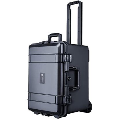 Lykus HC-5230 Hard Case with Wheels and Foam, Inner Size 19.09*12.68*12.6in | IP67 Waterproof, Pluckable Foam, Suitable for Cameras, Lenses, Electronic Equipment and More - size: HC-5230: 22.83x16.54x15.35 inch