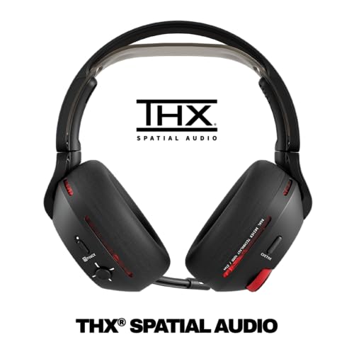 Skullcandy Crusher PLYR 720 Wireless Gaming Headset - Digi-Black | THX Spatial Audio, Multi-Sensory Crusher Bass, Removable Microphone, PC, PlayStation, Nintendo, Multi-Platform, Open-Back - color: Digi-Black