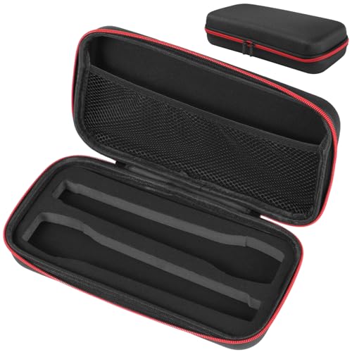 Dual Handheld Microphone Case, Hard EVA Case for Dual Mic, Microphone Carry Bag for Wireless Handheld Mic and Accessories, Portable EVA Mic Storage Bag with Handle and Double Zippers