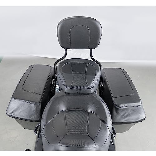 Mofun Saddlebag Speaker Lid Covers Fit for Harley Touring 1993-2013 | PU Leather, Fit for Touring Road King Electra Road Street Glide 1993-2013 - size: 1993-2013 Patternless Style