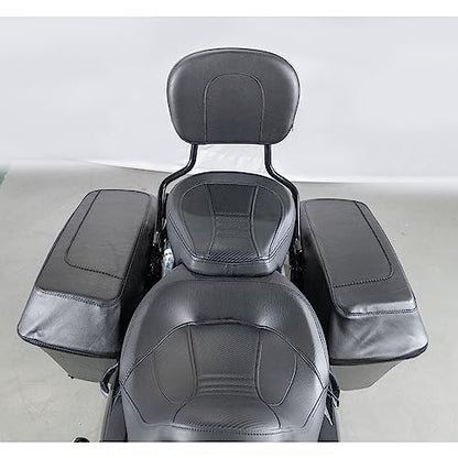 Mofun Saddlebag Speaker Lid Covers Fit for Harley Touring 1993-2013 | PU Leather, Fit for Touring Road King Electra Road Street Glide 1993-2013 - size: 1993-2013 Patternless Style