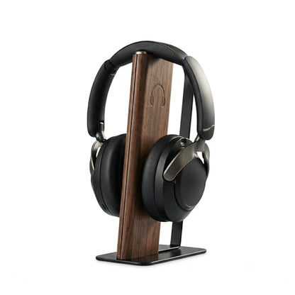 Headphone Stand Desk Cute, No Assembly, Dark Brown | Weighted Base Headset Holder for AirPods Max Sony Bose Beats Sennheiser, Stable Gaming & Studio Earphone Rack, - color: DARK