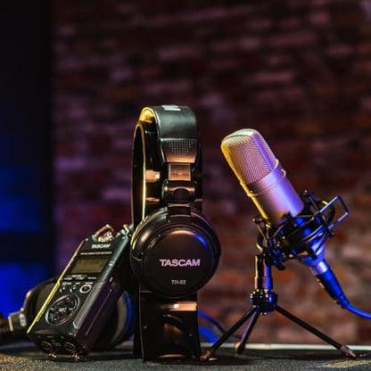 Tascam CA-XLR2d-C Canon Kit XLR Mic Adapter and Studio Headphones