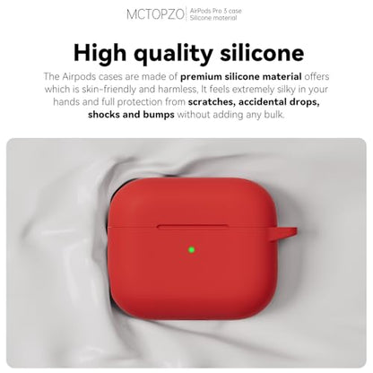 for AirPods Pro 3 Case 2025,Come with Cleaner Kit,Red | Silicone Protective Cover for Airpod Pro 3rd Generation Case with Keychain,for Women Men,One-Piece Design,Shockproof - color: D-Red