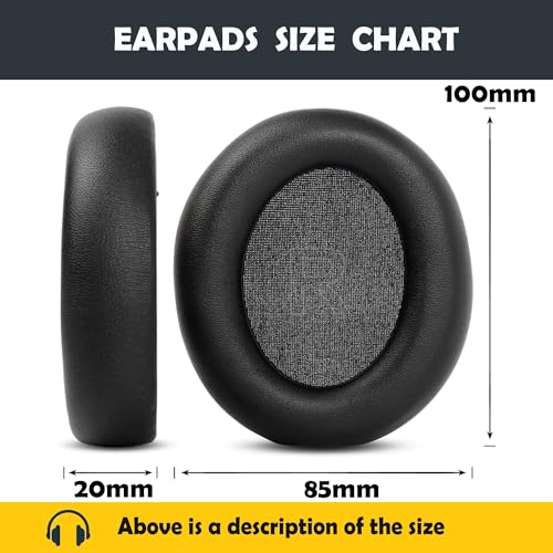 Earpads and Headband Replacement Compatible with Anker Soundcore Life Q30 / Q35 Bluetooth Headphones Ear Pads with Softer Protein Leather/Memory Foam