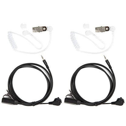 Walkie Talkie Headset for Cobra 1 Pin Acoustic Tube Earpiece with Mic Headsets with PTT Compatible with Cobra Talkabout CXT195 CX112 ACXT1035r ACXT145 ACXT545 PX655 RX385 RX685 Two Way Radio(2 Pack)