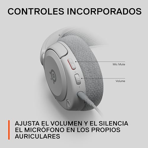 SteelSeries Arctis Nova 1 Multi-System Gaming Headset — Hi-Fi Drivers — 360° Spatial Audio — Comfort Design — Durable — Ultra Lightweight — Noise-Cancelling Mic — PC, PS5/PS4, Switch, Xbox - White - color: White, style: Nova 1