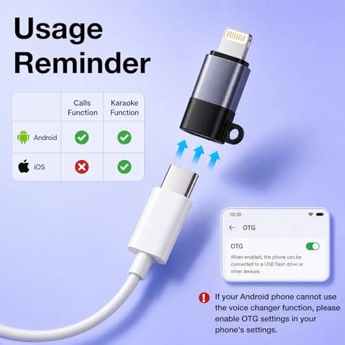 KM08 Live Streaming & Karaoke Headset with Mic, Voice Changer Sound Effects | Built-in Sound Card Voice Changer Effects, In-ear Monitoring Hear Yourself, Plug & Play Ready for TikTok YouTube Podcasting