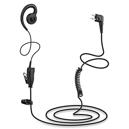 HWAYO Walkie Talkie Swivel Earpiece with Microphone and PTT for Motorola Two Way Radio - Motorola Swivel Earpiece Compatible with Walkie Talkies CLS1410, CLS1100, HKLN4604A (4 Pack) - size: 4 Pack