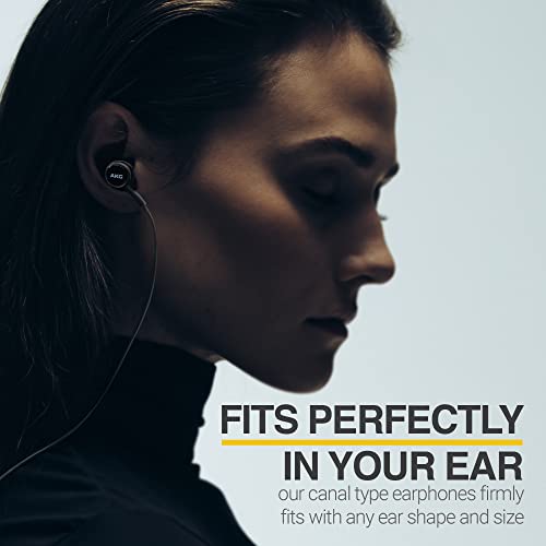 ElloGear Type C Headphone Earbuds for Samsung Galaxy A53, S21, S22, S22 Ultra, S20 FE - Designed by AKG - Braided Cable with Microphone and Volume Remote USB-C Connector - Black