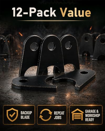12 Pack Weld On Shock Mount Chassis Tabs | Fits 1.5" Round Tube, 1/2" Hole, 2-1/2" Tall , Weldable for Off-Road Fabrication