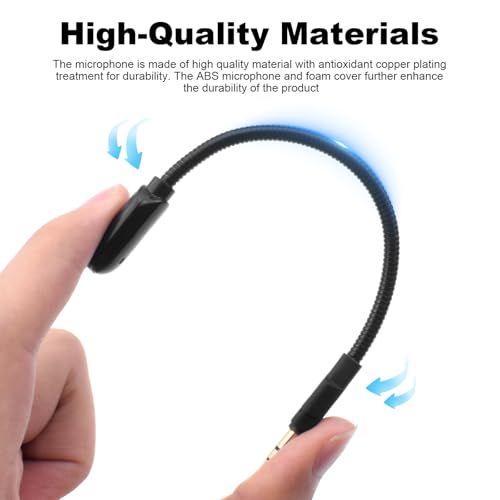 Replacement G733 Microphone Compatible with Logitech G733 Lightspeed Wireless Gaming Headsets, 3.5mm Detachable Noise Cancelling Mic Boom for PC, Xbox One, PS4, PS5
