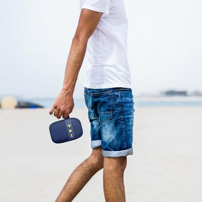 Fisher Portable Bluetooth Speakers, Clip-On Speakers Bluetooth Wireless | IPX5 Waterproof Speaker,10W Peak Power Bluetooth Speaker Stereo HD Sound, BT 5.3, FM Radio, for Pool, Beach, Use Anywhere - color: Navy Blue