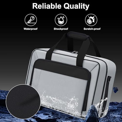 GDNasist Carrying Case Compatible with PS5/PS5 Pro/PS5 Slim, Grey - color: Grey